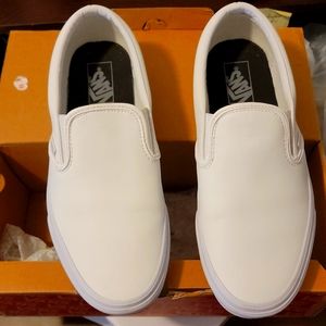White leather vans